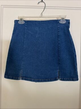 Classic Dark Blue Denim Skort